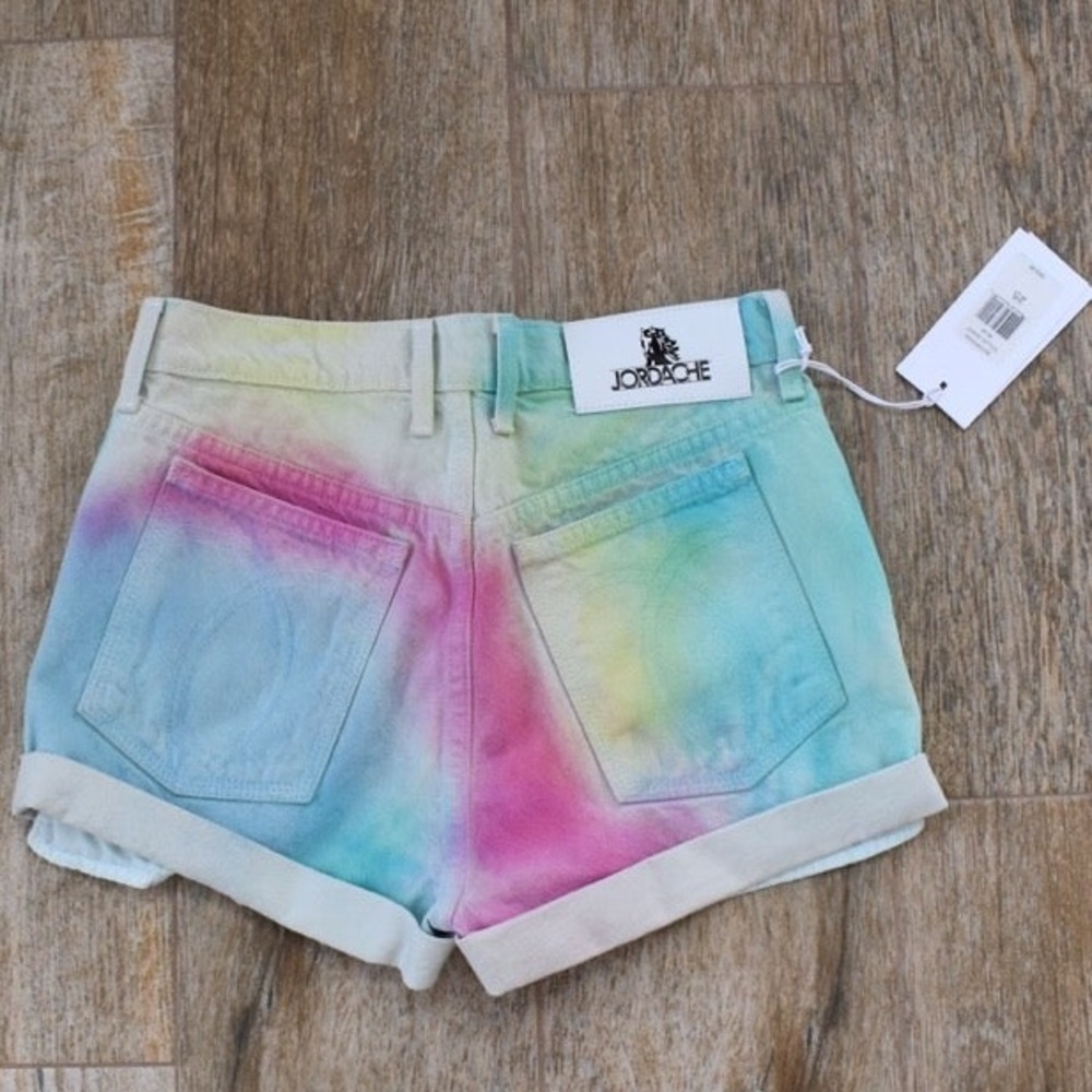 🆕 Jordache Tie Dye Pastel High Rise Denim Shorts